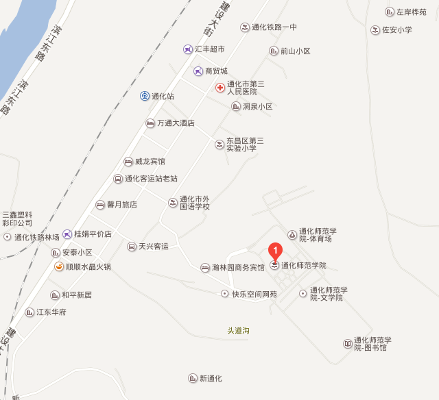 (通化师范学院)地理位置