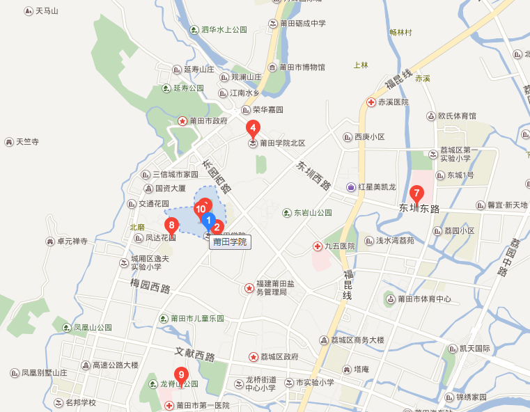 （莆田学院）地理位置
